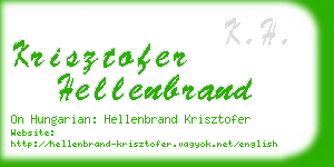 krisztofer hellenbrand business card